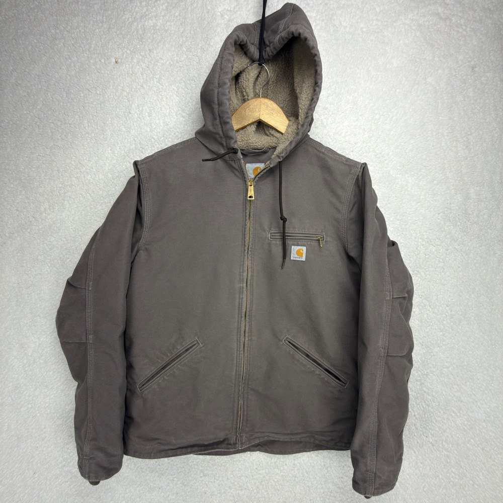 Carhartt Sierra Jacket Sherpa Lined Womens Small WJ141 032 Taupe Gray